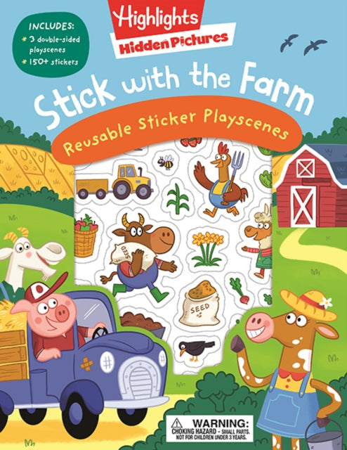 Book cover of: Stick with the Farm Hidden Pictures Reusable Sticker Playscenes. By: Highlights