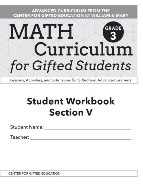 Book cover of: Math Curriculum for Gifted Students. By: Margaret Patti