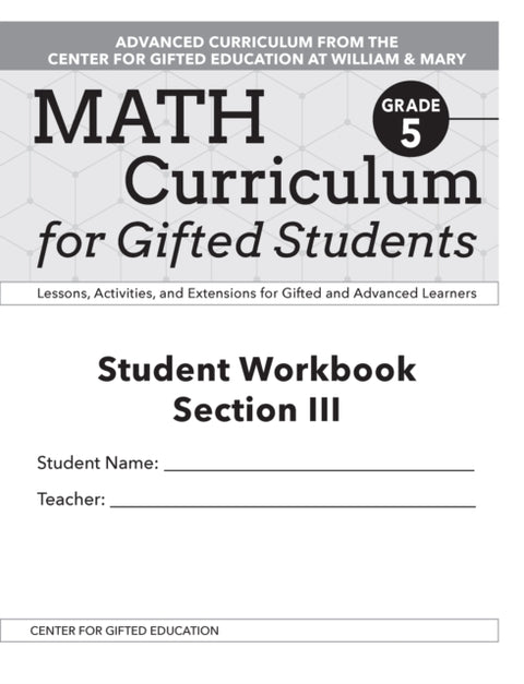 Math Curriculum for Gifted Students