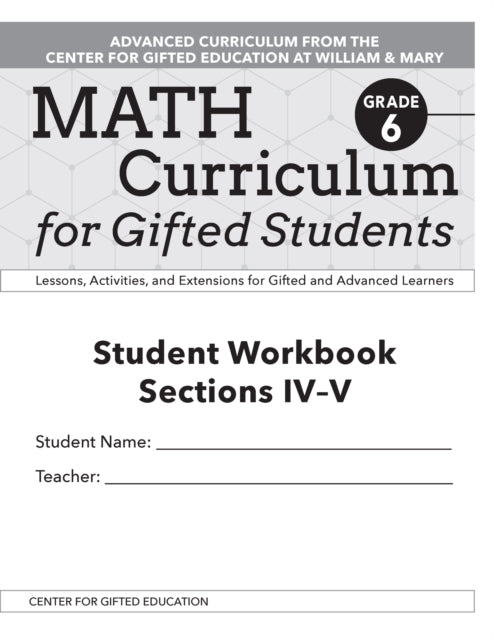 Book cover of: Math Curriculum for Gifted Students. By: James Moroney