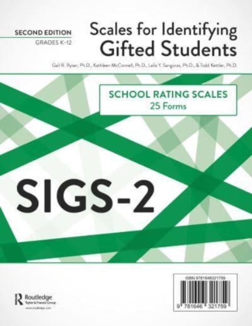 Book cover of: Scales for Identifying Gifted Students (SIGS-2)