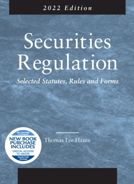 Book cover of: Securities Regulation. By: Thomas Hazen