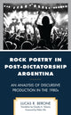 Book cover of: Rock Poetry in Post-Dictatorship Argentina. By: Lucas R. Berone
