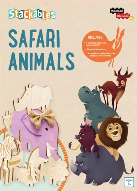 Book cover of: IncrediBuilds Jr.: Stackables: Safari Animals