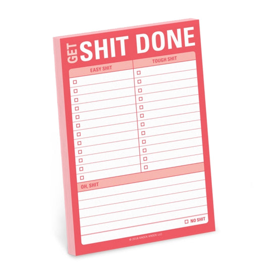 Book cover of: Knock Knock Get Shit Done Great Big Sticky Note. By: Knock Knock