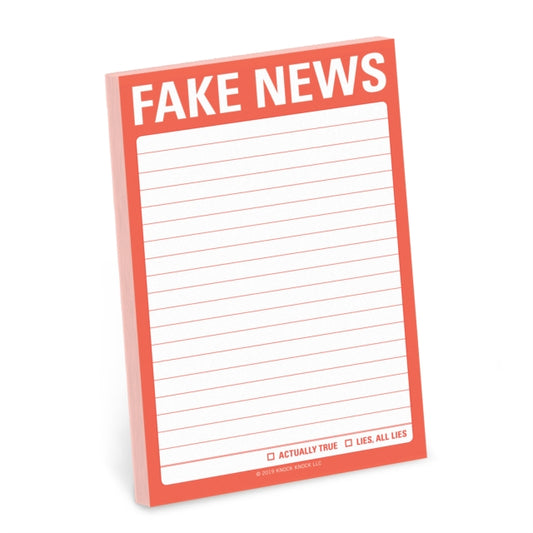 Book cover of: Knock Knock Fake News Great Big Sticky Notes. By: Knock Knock Knock
