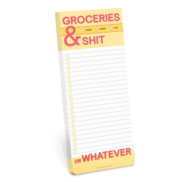 Book cover of: Knock Knock Groceries and Shit Make-a-List Pads
