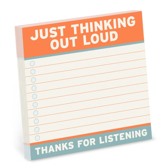 Book cover of: Knock Knock Thinking Out Loud Sticky Notes (4 x 4-inches)