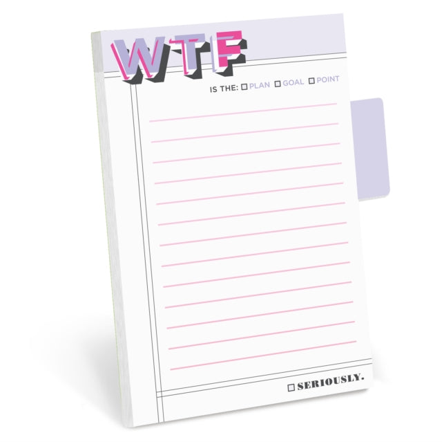 Book cover of: Knock Knock WTF Sticky Note with Tabs Pad