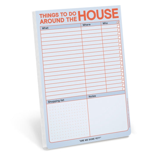 Book cover of: Knock Knock Things To Do Around the House (with magnet) Classic Pad (Pastel Version). By: Knock Knock Knock