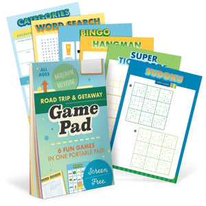 Roadtrip & Getaway On-The-Go Game Pad, Travel Car Activities Book for Kids