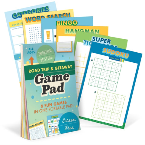 Roadtrip & Getaway On-The-Go Game Pad, Travel Car Activities Book for Kids
