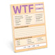 Book cover of: Knock Knock WTF Nifty Note Pad (Pastel Version). By: Knock Knock Knock