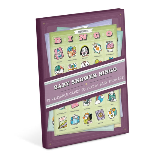 Book cover of: Knock Knock Baby Shower Bingo, 12 Reusable Cards for WFH Calls