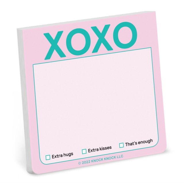 Book cover of: Knock Knock XOXO Sticky Note (Pastel Version). By: Knock Knock Knock