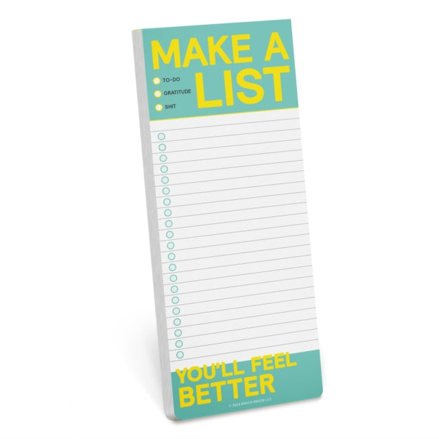 Book cover of: Knock Knock Make a List Make-a-List Pad