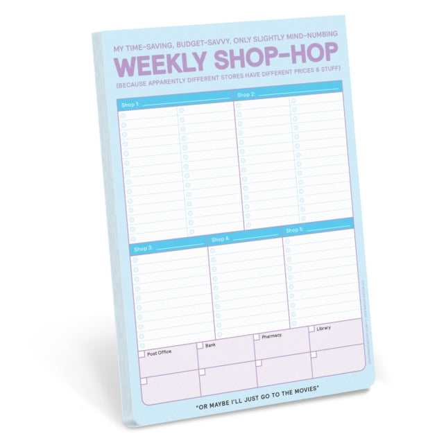 Book cover of: Knock Knock Weekly Shop-Hop Pad with Magnet (Pastel Version)