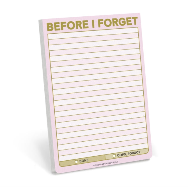 Book cover of: Knock Knock Before I Forget Great Big Stickies