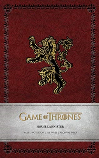 Book cover of: Game of Thrones: House Lannister Ruled Notebook
