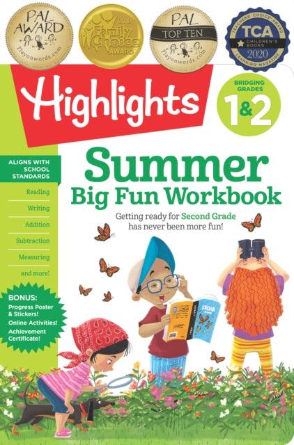 Book cover of: Summer Big Fun Workbook Bridging Grades 1 & 2. By: Highlights Learning Staff