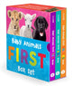 Book cover of: Baby Animals First Box Set: 123, ABC, Colors. By: Alexandra Claire
