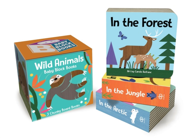 Book cover of: Baby Block Books: Wild Animals. By: Carole Aufranc
