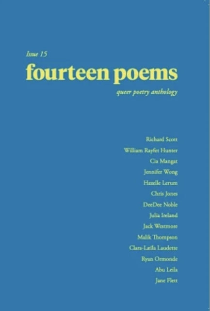 Book cover of: fourteen poems Issue 15: a queer poetry anthology