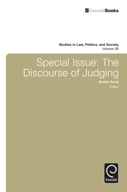 Book cover of: Special Issue: The Discourse of Judging. By: Austin Sarat