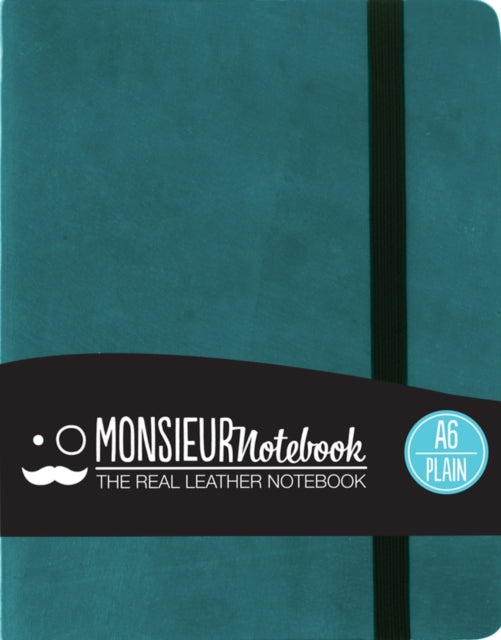 Book cover of: Monsieur Notebook - Real Leather A6 Turquoise Plain