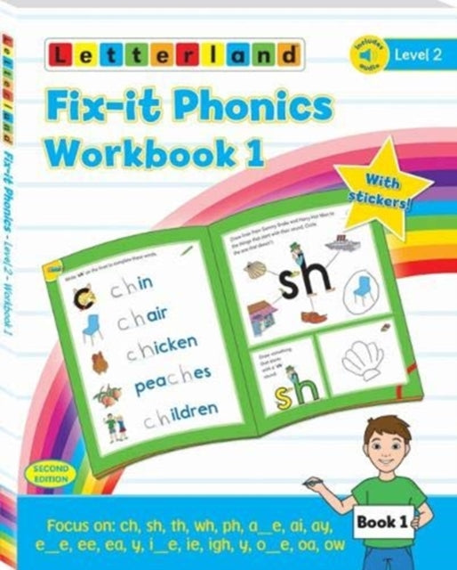 Book cover of: Fix-it Phonics - Level 2 - Workbook 1 (2nd Edition)
