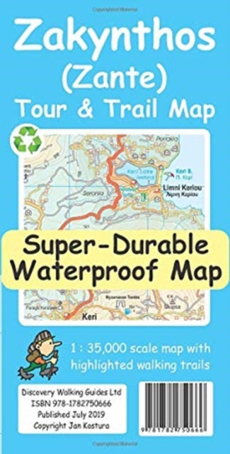 Book cover of: Zakynthos (Zante) Tour & Trail Map