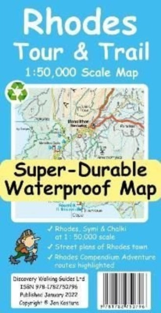 Book cover of: Rhodes Tour and Trail Map
