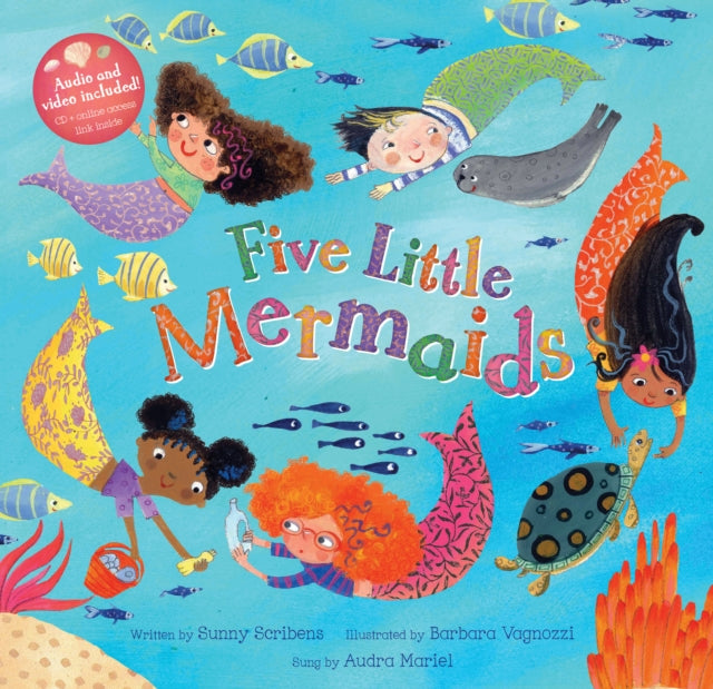 Book cover of: Five Little Mermaids. By: Sunny Scribens