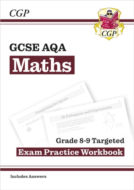 Book cover of: GCSE Maths AQA Grade 8-9 Targeted Exam Practice Workbook (includes Answers)