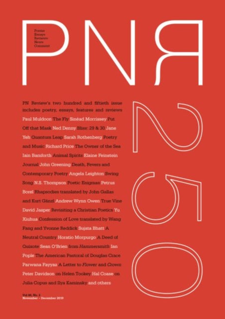 Book cover of: PN Review 250. By: SCHMIDT