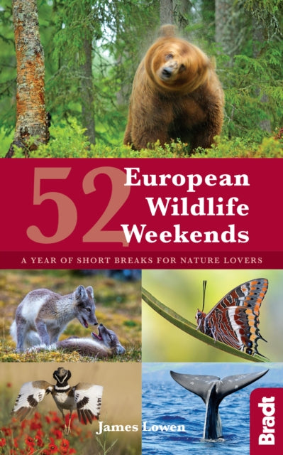 Book cover of: 52 European Wildlife Weekends. By: James Lowen