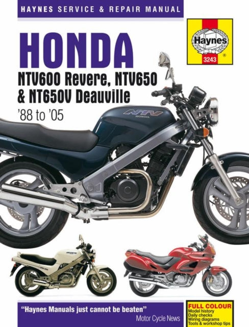 Book cover of: Honda NTV600 Revere, NTV650 & NTV650V Deauville (88-05). By: Editors of Haynes Manuals