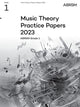 Book cover of: Music Theory Practice Papers 2023, ABRSM Grade 1