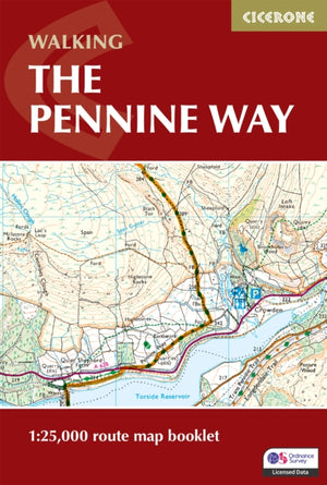 Walking the Pennine Way Map Booklet, 1:25,000 OS Route Mapping