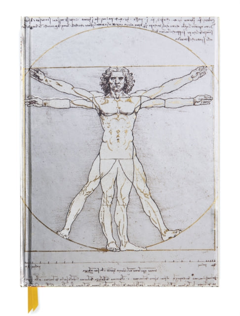 Book cover of: Da Vinci: Vitruvian Man (Blank Sketch Book). By: Flame Tree Publishing Staff