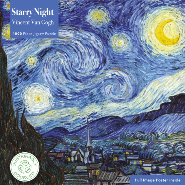 Book cover of: Adult Sustainable Jigsaw Puzzle Vincent van Gogh: The Starry Night. By: Tree Flame