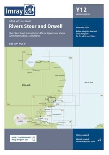 Book cover of: Imray Chart Y12
