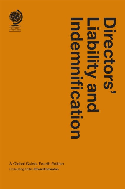 Book cover of: Directors' Liability and Indemnification. By: SMERDON