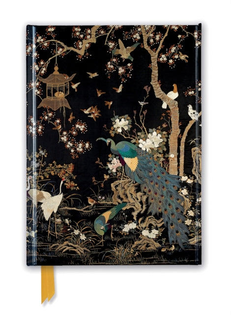 Book cover of: Ashmolean Museum: Embroidered Hanging with Peacock (Foiled Journal). By: Flame Tree Studio
