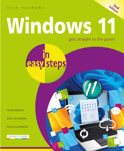 Book cover of: Windows 11 in easy steps. By: Nick Vandome