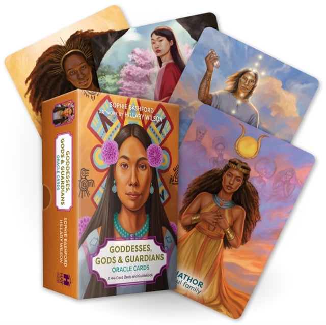 Book cover of: Goddesses, Gods and Guardians Oracle Cards. By: Sophie Bashford