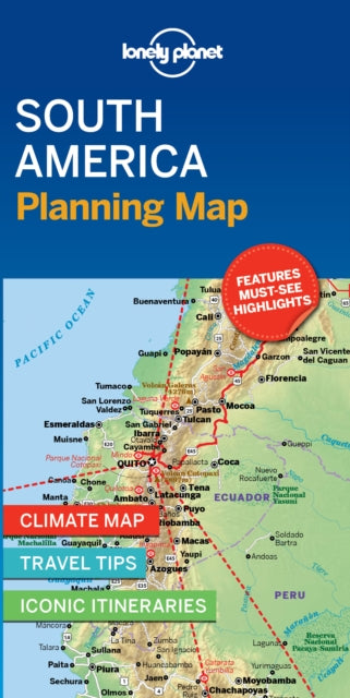 Book cover of: Lonely Planet South America Planning Map. By: Lonely Planet