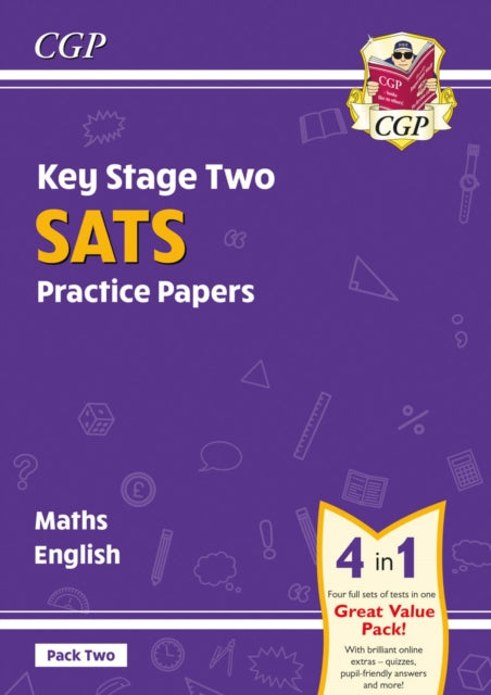 Book cover of: KS2 Maths & English Year 6 SATS Practice Papers: Pack 2 - for 2026 (with free Online Extras)