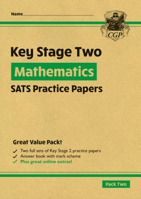 KS2 Maths Year 6 SATS Practice Papers: Pack 2 - for the 2026 tests (with free Online Extras) 9781789081183 CGP Books