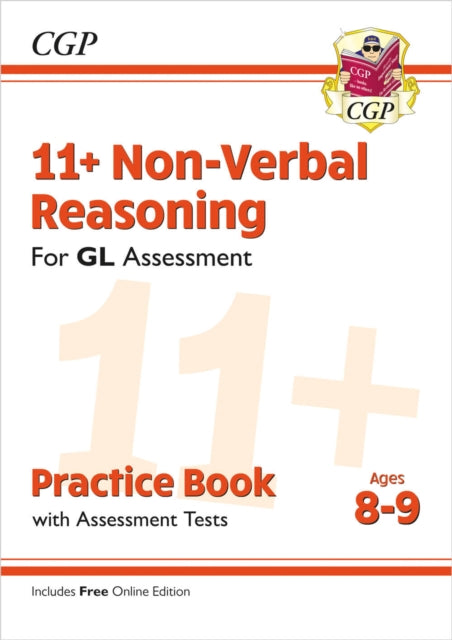 Book cover of: 11+ GL Non-Verbal Reasoning Practice Book & Assessment Tests - Ages 8-9 (with Online Edition)